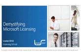 Demystifying Microsoft Licensing · PDF fileWindows Server CAL System Center Configuration Manager CML System Center Endpoint Protection SL Core CAL Suite Enterprise CAL Suite