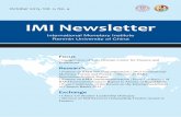 IMI Newsletter - 国际货币网│International Monetary ... · PDF fileIMI Newsletter Focus ... training, exchange and ... Hoyeol Lim, vice president of Korea Institute for International