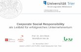 Corporate Social Responsibility - uni-trier.de · PDF fileCorporate Social Responsibility als Leitbild für erfolgreiches Unternehmertum –   2 Das Team der Forschungsstelle