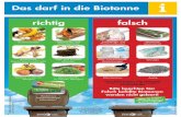 Das darf in die Biotonne i richtig falsch - AWG Biotonne Freigabe... · Erhältlich auf allen Recyclinghöfen des ZAW Donau-Wald richtig falsch Die Biotonnen-Checkliste i Aus Küche