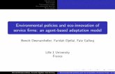 Environmental policies and eco-innovation of service · PDF fileBenoît Desmarchelier, Faridah Djellal, Faïz Gallouj Lille 1 University ... Faïz Gallouj Environmental policies and