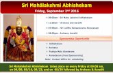 Sri Mahālakshmi Abhishekam -   · PDF fileSri Mahālakshmi Abhishekam ... 07:00pm –Sri Lalitha Sahasranama Parayanam ... 07:30 pm: Rudra Trishati Parayanam