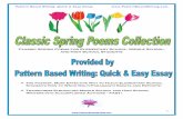 Classic Spring Poems - Elementary and Middle Schoolpatternbasedwriting.com/Classic-Spring-Poems-Ebook-by-Pattern... · Who painted all the flowers? ... Birds and brooks shall tune