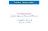 Prof. Girish Kumar - nptel.ac.innptel.ac.in/...1-Antenna-Fundamentals-6Sep2016.pdf · Prof. Girish Kumar Electrical Engineering Department, IIT Bombay gkumar@ee.iitb.ac.in (022) 2576