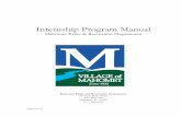 Internship Program Manual - Mahomet Parks andmahomet.recdesk.com/RecDeskPortal/Portals/13/Internship Manual.pdf · 1 Internship Program Manual TABLE OF CONTENTS I. Mahomet Parks and