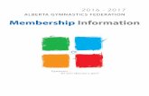 ALBERTA GYMNASTICS FEDERATION … GYMNASTICS FEDERATION MEMBERSHIP ... Provincial 1-5, Elite 1 ... The following is a list of some of the advantages that a club receives with membership