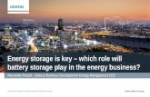 Energy storage is key – which role will battery storage ... · PDF file§Providing the power quality required by the generator to be ... accompanied by a SIMATIC Powerrate Controller