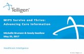 MIPS Survive and Thrive: Advancing Care Information · PDF file2 Quality Payment Program Key Points Advancing Care Information (ACI) Category –Scoring –Reporting –Reweighting