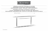 INSTALLATION INSTRUCTIONS UNDERCOUNTER DISHWASHER ... · PDF fileinstallation instructions undercounter dishwasher stainless steel giant tub models instructions d'installation lave-vaisselle