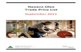 Nexans Olex Trade Price List - Global expert in cables … Olex TPL...FAST MOVING CABLES Nexans Olex TPL, September 2013 Product Code Description Conductor Area mm2 Standard Pack Size