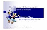 The Incremental Association Rule Problem - Computer …imberman/DataMining/incremental assoc rules.… · Ñ Incremental Association Rule Algorithms ... Ñ Any one item i ∈I will