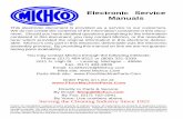 Electronic Service Manuals - Michco · PDF fileElectronic Service Manuals ... Do not remove ground pin; if missing, replace plug before use. ... Replace solution tank lid after filling.