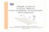 High School Vocal Music Introduction[1] Curriculum Documents... · High School Vocal Music Curriculum Essentials Document Boulder Valley School District Department of Curriculum and