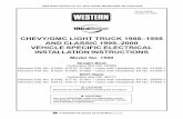 CHEVY/GMC LIGHT TRUCK 1988–1998 AND CLASSIC …library.westernplows.com/ddcommon/dd_pdf/pdfs/63695_103103.pdf · VEHICLE SPECIFIC ELECTRICAL INSTALLATION INSTRUCTIONS ... 1995 vehicles