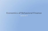 Economics of Behavioral Finance - ticoneva - CAPM anomalies.pdf · Investors demand higher return from risker investment 2. Argue that there are profitable trading strategies that