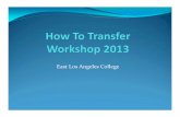 East Los Angeles College exactly does “Transfer” mean? It is the process of beginning your college education at a community college and after completing the ... The California