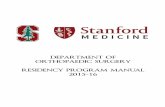 DEPARTMENT OF ORTHOPAEDIC SURGERY …ortho.stanford.edu/content/dam/sm/ortho/documents/education... · DEPARTMENT OF ORTHOPAEDIC SURGERY RESIDENCY PROGRAM MANUAL 2015-16 . 1 ... not