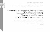International Science, Technology, Engineering and ... · PDF file... domestic students and UK plc. International ... Science, Technology, Engineering and Mathematics ... overseas