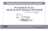KUBOTA- GRAAFMACHINE -   · PDF filegebruikershandleiding kubota-graafmachine lees deze handleiding zorgvuldig door en houd de handleiding altijd in de buurt modellen k008-3 u10-3