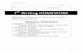 Name: Date: Block: Writing Homework - · PDF fileName: Date: Block: Writing Homework ... What details or descriptions in the story stuck like glue for you ... each year of your life