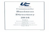 Business Directory 2016 - Unity Christian High  · PDF fileBusiness Directory 2016 ... UC Business Directory AUTOMOTIVE ... Koetje Builders Inc. Contact: Randy Koetje