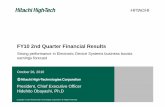 FY10 2nd Quarter Financial Results - Welcome to Hitachi ... · PDF fileIndustrial & IT Systems: ... PC market will be bottomed out in short term, ... Trends in next-generation lithography
