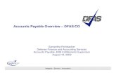 Accounts Payable Overview – DFAS/CO · PDF fileAccounts Payable Overview – DFAS/CO ... Accounts Payable Support Division. 9/9/2009. ... Defense Fuels Automated Management System