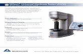 Wilson Universal Hardness Tester UH250 - Buehler · PDF fileWilson® Universal Hardness Tester UH250 Brinell, Vickers and Rockwell Testing Original Reicherter Clamping Force Application
