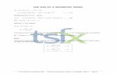 THE SUM OF A GEOMETRIC SERIES - TSFX - The School  · PDF file · 2012-09-06THE SUM OF A GEOMETRIC SERIES ... the resulting sequence of ... FINANCIAL APPLICATIONS