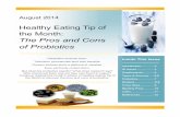 Healthy Eating Tip of the Month - University of Michigan · PDF fileHealthy Eating Tip of the Month: ... Japanese drink Yakult became the first commercially released probiotics product.