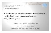 3rd Oxyfuel Combustion Conference Ponferrada, … Oxyfuel Combustion Conference Ponferrada, Spain Technical session 3c Clarification of gasification behavior of solid fuel char prepared