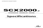 SCX2000 - 株式会社永山重機｜クレーンリー … CRAWLER CRANE 目次 クレーン仕様 寸法図／仕様 0 ブームおよびジブの標準構成表 4 作業範囲図