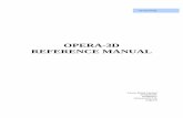 OPERA-3D REFERENCE MANUAL - 大阪大学 核物理 ...sakemi/OPERA/ref-3d.pdfVersion 10.0 OPERA-3d Reference Manual CONTENTS Chapter 1 System Overview Introduction 1-1 Supported Analysis