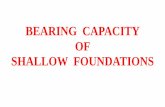 BEARING CAPACITY OF SHALLOW FOUNDATIONS -  · PDF file2.Deep Foundation. Shallow Foundation When D f / B ≤3 to 4 Ground Surface. Deep Foundation bed rock weak soil When D f / B
