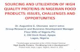 Sourcing & Utilization of High Quality Proteins in ... · PDF filesourcing and utilization of high quality proteins in nigerian food products: issues, challenges and opportunities.