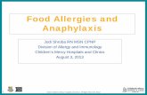 Food Allergies and Anaphylaxis - Children's Mercy · PDF fileFood Allergies and Anaphylaxis ... – Egg – Milk – Wheat ... • Early recognition of signs and symptoms of anaphylaxis