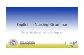 English in Nursing; Grammar - Universitas Airlangganers.unair.ac.id/materikuliah/EIN Grammar.pptx.pdf ·  · 2012-10-25• Perfect : had been + V3 – They had been done with the