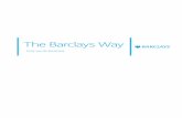 The Barclays Way · PDF fileThe Barclays Way 3 4 ... Banker Professional Standards Board, ... Our objective is to offer good value and to deliver this via excellent and consistent