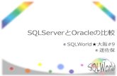 SQLServerとOracleの比較 - SqlWorld :: ホーム Oracle 同じDBです 違いを見てみましょう ざっくり価格比較 ざっくり機能比較 ざっくり適用場面
