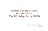 British Absurd Drama: Harold Pinterelearning.kocw.net/document/lec/2012/Hufs/ParkJungma… ·  · 2012-07-18British Absurd Drama: Harold Pinter The Birthday Party ... time while