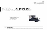SEG Series - Air Compressors · PDF fileSEG Series OIL-INJECTED ROTARY SCREW COMPRESSORS. OPERATOR MANUAL . SEG-5 SEG-10 . SEG-7.5 SEG-15 ... Lockout/Tagout procedures for inspection