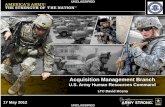 Acquisition Management Branch - USAASCasc.army.mil/docs/divisions/acd/AMB-TWI-Orientation-Brief-May12.pdf · Acquisition Management Branch (AMB) As of: 15 APR 2012 . LTC Christopher