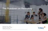 The Rundown on Recruiting - TriNet · PDF file · 2017-03-24The Rundown on Recruiting February 23, 2017 Shannon Latham, HRC ... Initial Screening of Resume ... • Team interviews