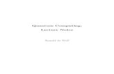 Quantum Computing: Lecture Notes - CWIrdewolf/qcnotes.pdf · Quantum Computing: Lecture Notes ... These lecture notes were formed in small chunks during my “Quantum computing ...