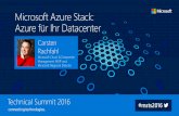 Was ist Microsoft · PDF fileAzure Resource Manager MICROSOFT AZURE STACK MICROSOFT AZURE Describe Deploy Control RESOURCE ... Business continuity Patching and