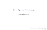 C++: Operator Overloading - 会津大学web-ext.u-aizu.ac.jp/~fayolle/.../C++/pdf/9-operator_overloading.pdf · I Operator overloading in C++ when used ... % = compound arithmetic