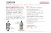 815 Smart Pressure Switch-Transmitters - SOR Inc. · PDF file• NACE MRO 125/ISO 15156 Certification option available • Hermetically® Sealed Leads • Pressure Ranges: 0-5 psi