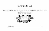 Unit 2 - Hamburg Central School District /  · PDF fileUnit 2 World Religions and Belief Systems ... 9. Some religions believe that rocks have souls. ... Brahman) 16 _____