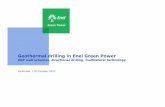 Geothermal drilling in Enel Green Power - · PDF fileGeothermal drilling in Enel Green Power EGP well schemes, directional drilling, multilateral technology Larderello, 11th October