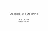 Bagging and Boosting - Computer Science and Boosting Amit Srinet Dave Snyder Outline Bagging Definition Variants Examples Boosting Definition Hedge(β) AdaBoost Examples Comparison